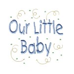 Our little baby lettering with confetti machine embroidery design from Needle Passion Emboidery npe