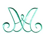 Intertwined heirloom alphabet letters AA machine embroidery design from needlepassionembroidery