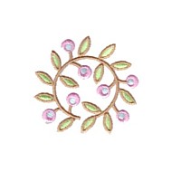 berry twig machine embroidery design in art, hus, jef, dst and pes formats