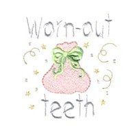 worn out teeth lettering text sack tooth fairy machine embroidery design fairy dust girls magic stuff confetti lettering design art pes hus dst needle passion embroidery npe