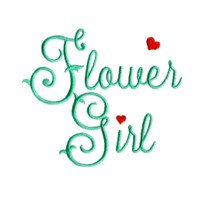 flower girl script lettering machine embroidery design love wedding heart party art pes hus dst needle passion embroidery npe