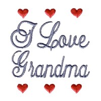 i love grandma script lettering text with hearts machine embroidery grandparent embroidery art pes hus dst needle passion embroidery npe