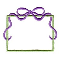 Rectangular frame with bow machine embroidery border embroidery art pes hus dst needle passion embroidery npe