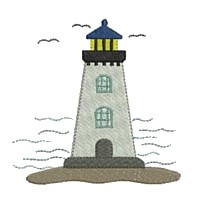 light house lighthouse machine embroidery nautical maritime seaside design art pes hus dst needle passion embroidery npe
