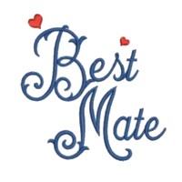 best mate script lettering machine embroidery design wedding heart party art pes hus dst needle passion embroidery npe