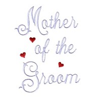 mother of the groom script lettering machine embroidery design love wedding heart party relative parent art pes hus dst needle passion embroidery npe