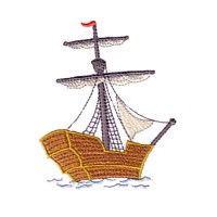 tall ship tallship gallion boat pirate ship machine embroidery nautical maritime seaside sea sailing design art pes hus dst needle passion embroidery npe