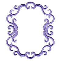 Victorian rectangular swag  scroll border frame design for monogramming, machine embroidery design by Needle Passion Embroidery in multiple design formats ART, PES, HUS JEF and DST