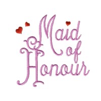 maid of honour script lettering machine embroidery design love wedding heart party art pes hus dst needle passion embroidery npe