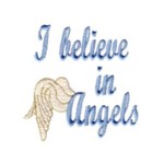 I belive in angels lettering with wings machine embroidery design from Needle Passion Emboidery npe