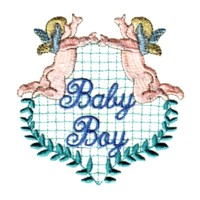 Angels cherubs announcing birth, it's a boy, baby, toddler designs for machine embroidery quality designs from Needle Passion Embroidery