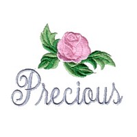 rose precious lettering text machine embroidery grandparent embroidery art pes hus dst needle passion embroidery npe