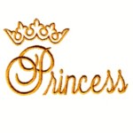 Princess script lettering with crown, it's a baby girl, baby, toddler girly designs for machine embroidery quality designs from Needle Passion Embroidery