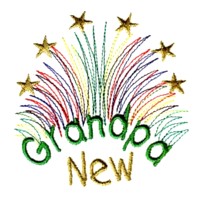 fireworks new grandpa lettering text celebration machine embroidery grandparent embroidery art pes hus dst needle passion embroidery npe