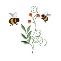 machine embroidery design fun bumble bees summer art pes hus dst needle passion embroidery npe