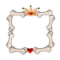 dog bone frame regal pet crown machine embroidery border embroidery art pes hus dst needle passion embroidery npe