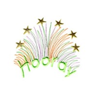 Free sample design Hooray lettering with fireworks, it's a boy, baby, toddler designs for machine embroidery quality designs from Needle Passion Embroidery