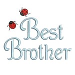machine embroidery best brother lettering text with ladybugs from Neelde Passion Embroidery