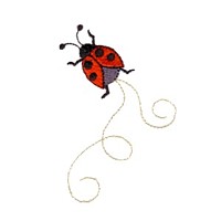 ladybird ladybug critter insect machine embroidery design swirl swirly trail tail swirls cute bug needle passion embroidery needlepassion npe bernina artista art pes hus jef dst designs