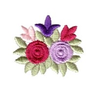 floral flower bullion machine embroidery traditional heirloom design by Needle Passion Embroidery