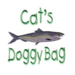 Cat's doggy bag lettering text humor with fish sardine cat machine embroidery design feline art pes hus dst needle passion embroidery npe