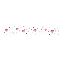 heart and confetti border line wedding machine embroidery design love art pes hus dst needle passion embroidery npe