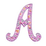Scrip Applique Alphabet letter A machine embroidery design from http://www.needlepassioneembroidery.com