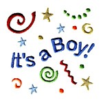 It's a Boy lettering machine embroidery design from Needle Passion Embroidery