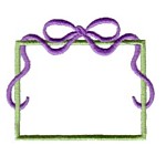 Rectangular frame with bow machine embroidery design from http://www.needlepassioneembroidery.com
