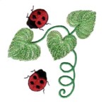 ladybug machine embroidery design from Needle Passion Embroidery