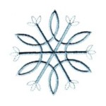 Crystal snowflake machine embroidery design from http://www.needlepassioneembroidery.com