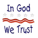 God Bless America lettering with stars and stripes machine embroidery design from needlepassioneembroidery