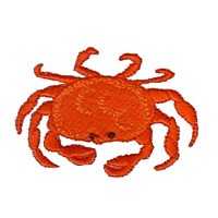 crab machine embroidery crustacean seafood nautical maritime seaside beach sea design art pes hus dst needle passion embroidery npe