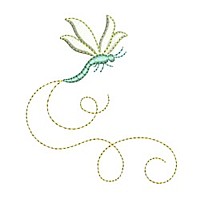dragonfly mayfly butterfly critter insect machine embroidery design swirl swirly trail swirls cute bug needle passion embroidery needlepassion npe bernina artista art pes hus jef dst designs