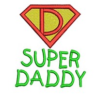 Super Daddy lettering, text, writing, Superhero pack super hero, man power, boy, male, superman logo, needle passion embroidery machine embroidery design, ART PES HUS JEF and DST formats