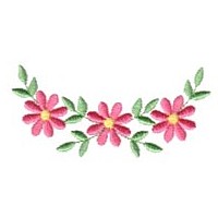 Floral daisy swag, machine embroidery design daisy daisies flower embroidery machine embroidery design npe