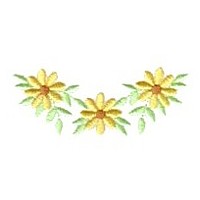 floral daisy swag, machine embroidery design daisy daisies flower embroidery machine embroidery design npe