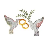 dove doves bird wedding rings love leaves branches machine embroidery design for variegated thread, multi-coloured, multi-color, multi-colour, colour changing thread