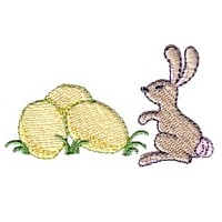 bunny with Easter eggs needle passion embroidery needlepassion npe ltd machine embroidery design
