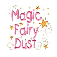Magic fairy dust lettering text with confetti machine embroidery design fairy dust girls magic stuff confetti lettering design art pes hus dst needle passion embroidery npe