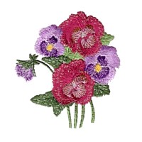 pansies machine embroidery design pansy flower pansies floral embroidery machine embroidery design npe, needle passion embroidery designs