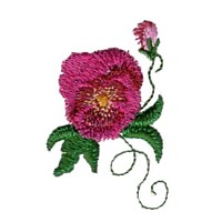 machine embroidery design pansy flower pansies floral embroidery machine embroidery design npe, needle passion embroidery designs