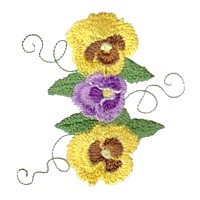 machine embroidery design pansy flower pansies floral embroidery machine embroidery design npe , needle passion embroidery designs