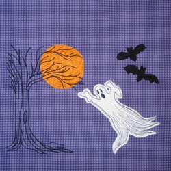 halloween scenery, Halloween machine embroidery raw edge applique in the hoop design, spooky design, pumpkin spider tarantula, Needle Passion Embroidery