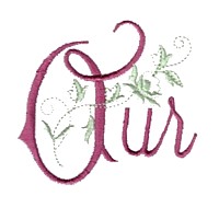 Our scipt lettering text free machine embroidery design