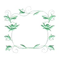 Floral vine border, frame machine embroidery embroidery art pes hus dst needle passion embroidery npe