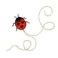 ladybird ladybug critter insect machine embroidery design swirl swirly trail swirls cute bug needle passion embroidery needlepassion npe bernina artista art pes hus jef dst designs