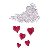it's raining hearts cloud love heart valentine machine embroidery design darling by needle passion embroidery