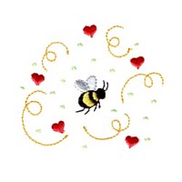 love bumble bee with heart confetti love heart valentine machine embroidery design darling by needle passion embroidery