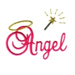 Angel with halo and wand, it's a baby girl, baby, toddler girly designs for machine embroidery quality designs from Needle Passion Embroidery
